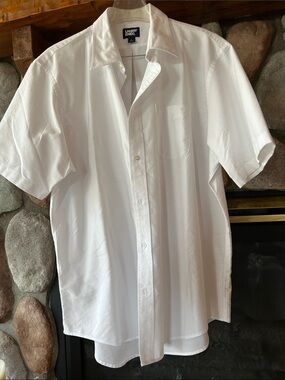 Lands' End School Uniform Button-Down Short Sleeve Oxford Shirt, Sz L(16.5) NWOT